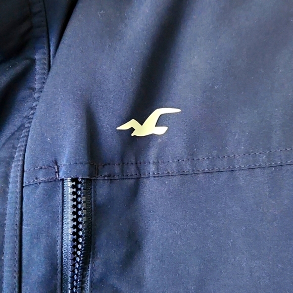 FALL SALE‼️ Hollister Fleece lined coat EUC (size medium) Navy Blue, Unisex - Picture 7 of 7